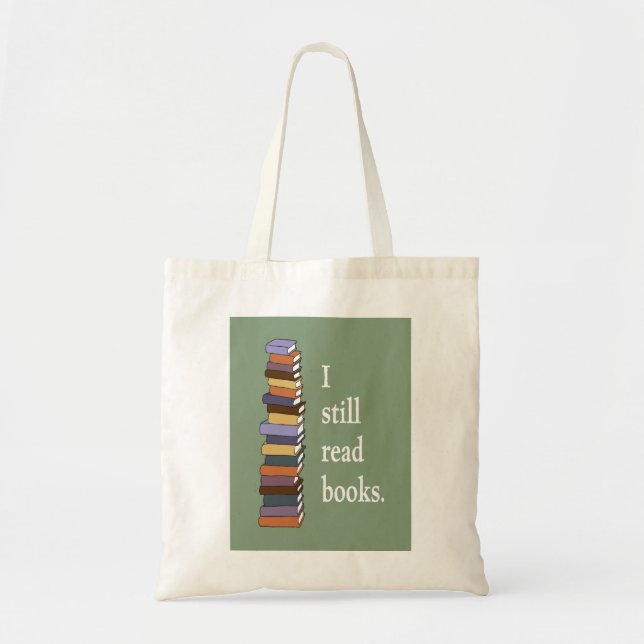 Tote Bag Cartable - je lisais toujours des livres (Devant)