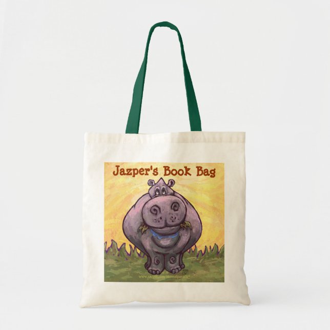 Tote Bag Cartable mignon d'hippopotame (Devant)