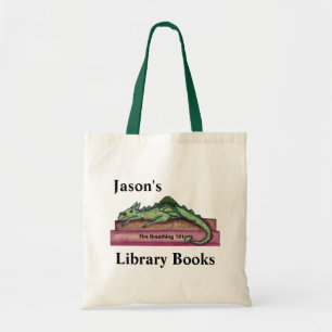 Tote Bag Cartable nommé fait sur commande de bibliothèque