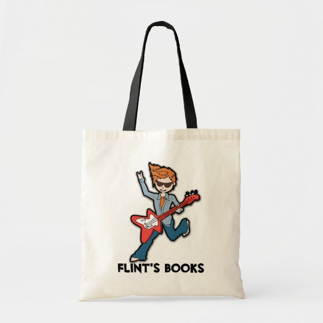 Tote Bag Cartable rockstar de bibliothèque de guitare de (Devant)