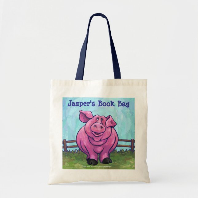 Tote Bag Cartable rose mignon de porc (Devant)