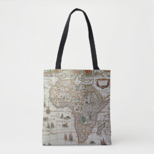 Tote Bag Carte ancienne du monde de l'Afrique par Blaeu, ve