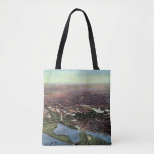 Tote Bag Carte antique de Washington DC et de la rivière Po