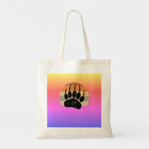 Tote Bag Carte Australie Sunny Ours Avec Sunset Rétro