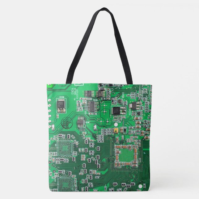 Tote Bag Carte circuit imprimé circuit vert PCB (Devant)