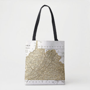 Tote Bag Carte d'atlas de la Virginie