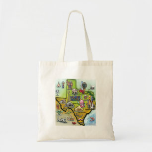 Tote Bag Carte de bande dessinée du Texas