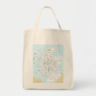 Tote Bag Carte de clan d'épicerie Fourre-tout de l'Ecosse