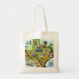 Tote Bag Carte de dessin du Texas