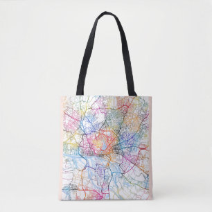 Tote Bag Carte de la ville de Hambourg Allemagne