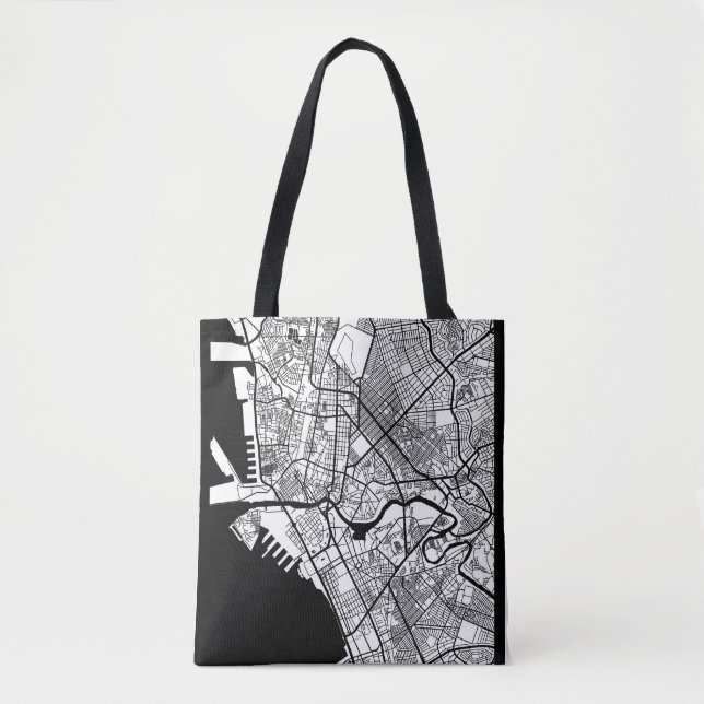 Tote Bag Carte de la ville de Manille Philippines (Devant)