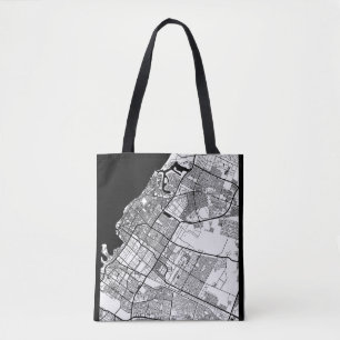 Tote Bag Carte de la ville de Sharjah Émirats arabes unis