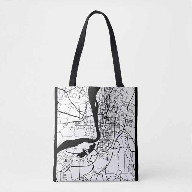 Tote Bag Carte de la ville de Wuhu en Chine (Devant)