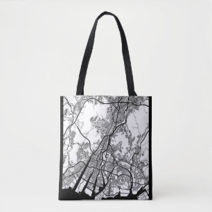 Tote Bag Carte de la ville d'Hiroshima Japon
