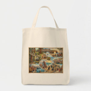 Tote Bag Carte de l'ambiance de Santa Cruz – Impression d'a