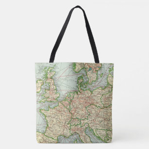 Tote Bag Carte de l'Europe vintage