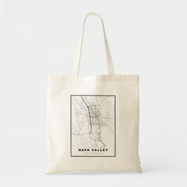 Tote Bag Carte de Napa Valley (Devant)
