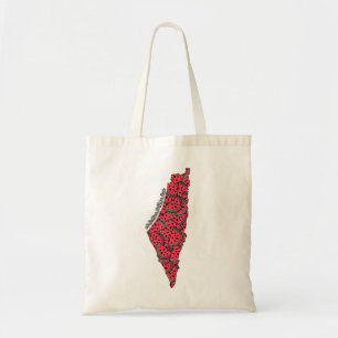Tote Bag Carte de Palestine remplie de pastèques   Palestin