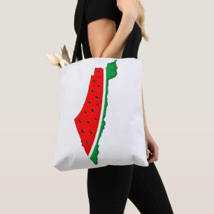 Tote Bag Carte de Palestine Watermelon Symbole de la libert