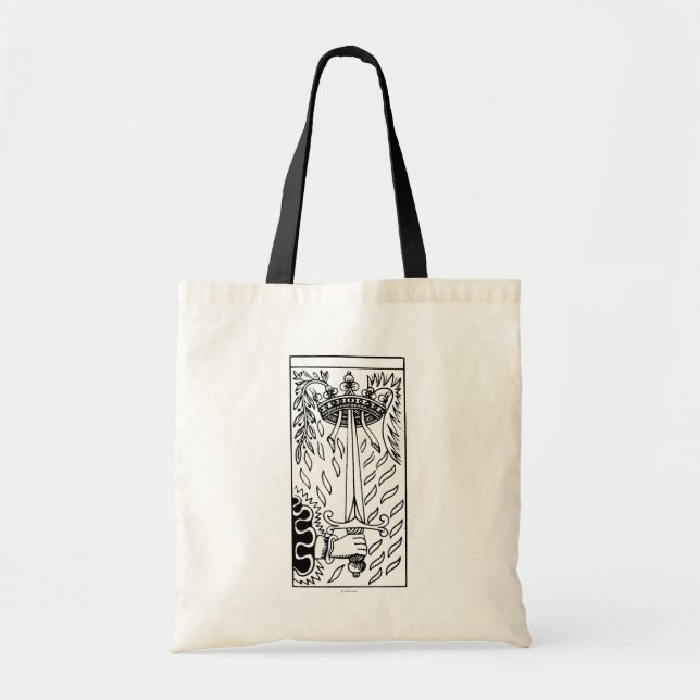 Tote Bag Carte de tarot : As des épées (Devant)