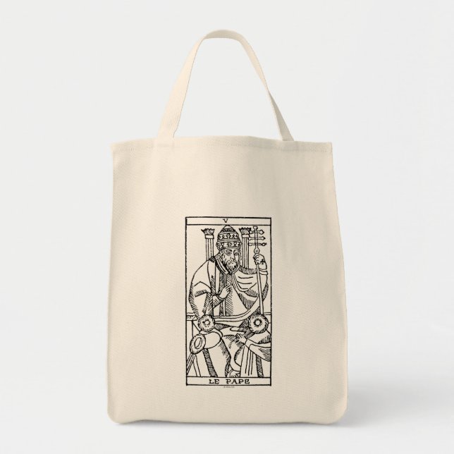 Tote Bag Carte de tarot : Le pape (Devant)