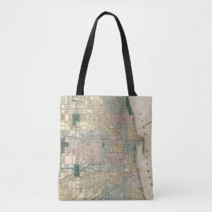 Tote Bag Carte de ville de Chicago