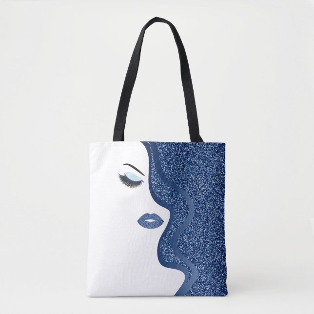 Tote Bag Carte de visite maquillage avec effet parties scin (Devant)
