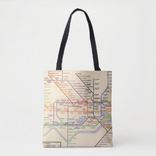 Tote Bag Carte des chemins de fer au fond de Londres