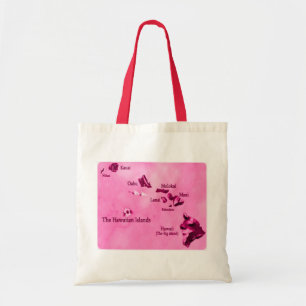 Tote Bag Carte des îles Hawaii