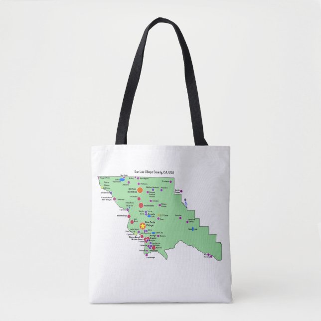 Tote Bag Carte des noms de lieux SLO avec des traductions e (Devant)