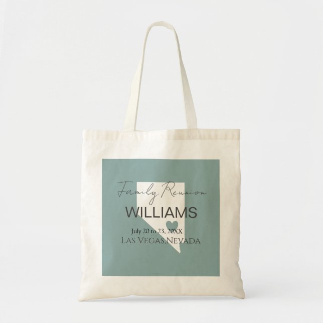 Tote Bag Carte d'état personnalisée de la Réunion familiale (Devant)