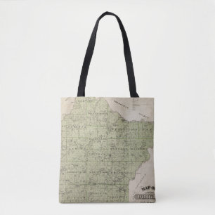 Tote Bag Carte du comté de Wright, Minnesota