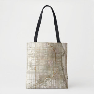 Tote Bag Carte du guide de Blanchard de Chicago