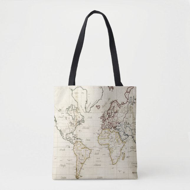Tote Bag Carte du monde (Devant)
