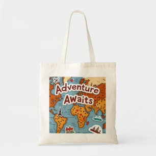 Tote Bag Carte du monde de voyage avec devis