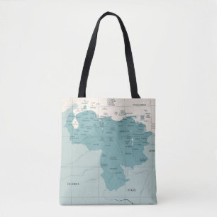 Tote Bag Carte du Venezuela - Vintage High Détaillé vintage