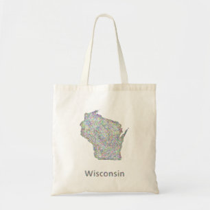 Tote Bag Carte du Wisconsin