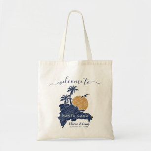 Tote Bag Carte minimaliste du Mariage de la marine personna