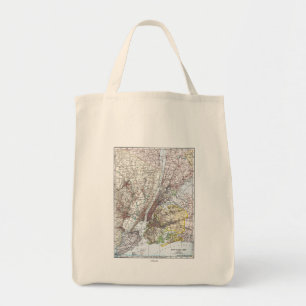 Tote Bag Carte : New York-area, 1906