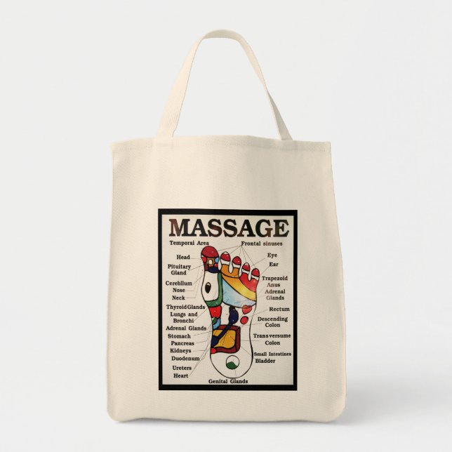 Tote Bag Carte thaïlandaise de réflexothérapie de ~ de (Devant)