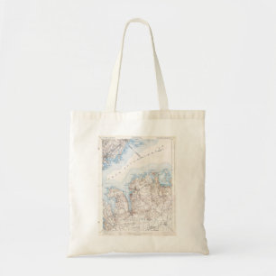 Tote Bag Carte Vintage Oyster Bay Long Island New York