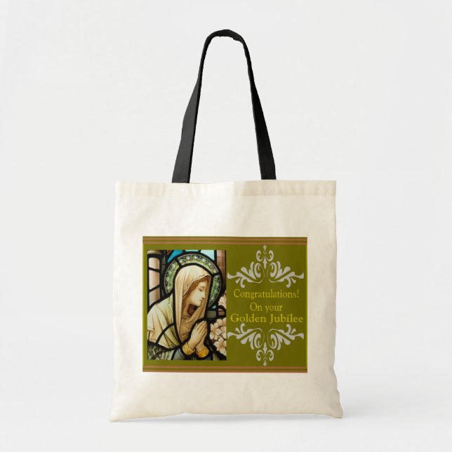 Tote Bag Cartes catholiques et cadeaux "de jubilé d'or" de (Devant)