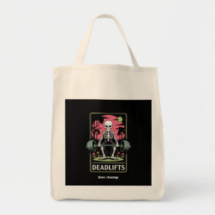 Tote Bag Cartes de Tarot Deadlifts Drôle Skeleton Design d'