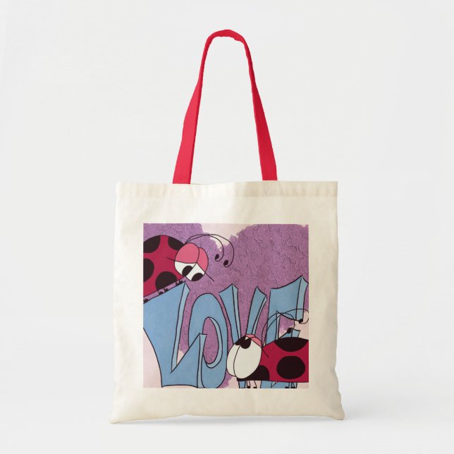 Tote Bag Carton adorable Ladybug Love (Devant)