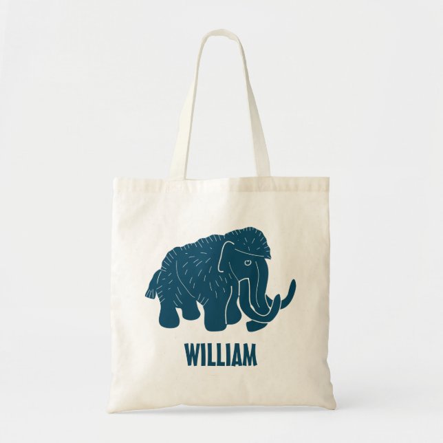 Tote Bag Carton bleu laine Mammoth Personnalisé (Devant)