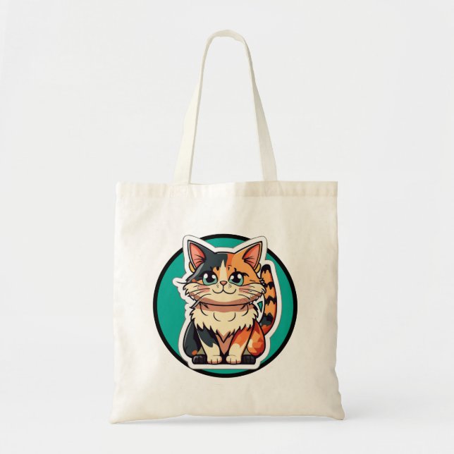 Tote Bag Carton de Calico Cat Cute (Devant)