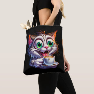 Tote Bag Carton de chat Expresso Double