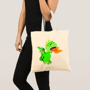 Tote Bag Cartoon Bébé Dragon Bébé à crache feu mignon