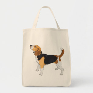 Tote Bag Cartoon Chiot Amoureux des chiens mignon Beagle gr
