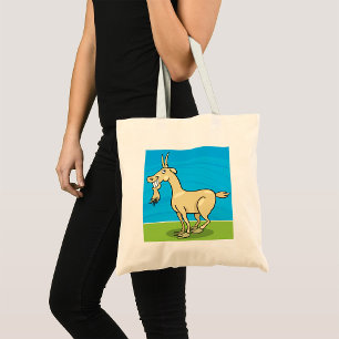 Tote Bag Cartoon de chèvre souriant animal de ferme